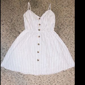 White Button Dress